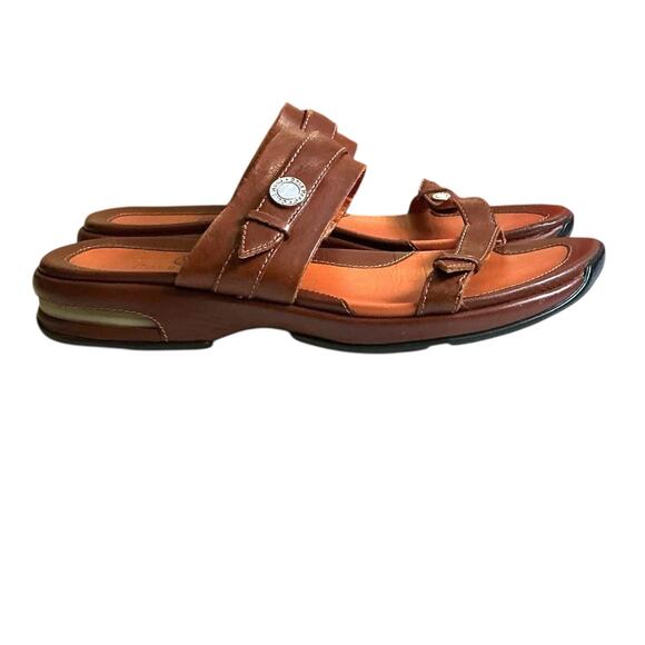 Cole Haan Air Foot Bed Brown Leather Slip On Sandals Women’s Size 6B (D18731) - Picture 6 of 14